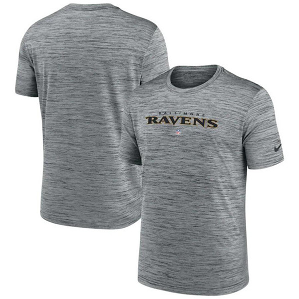 Men's Baltimore Ravens Gray Velocity Performance T-Shirt